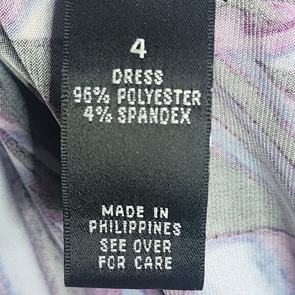 AB STUDIO Purple Blue Sleeveless Pullover V Neck Dress Womens Size 4 - Picture 6 of 7